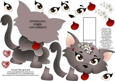 Kitten Flip-up Card 2