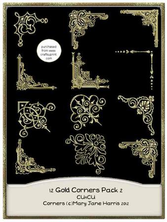 12 Gold Corners Pack 2 - Cu4cu