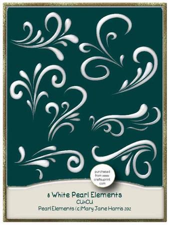 8 White Pearl Elements - Cu4cu