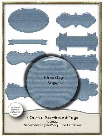8 Denim Sentiment Tags - Cu4cu