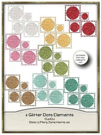 8 Glitter Dots Elements - Cu4cu