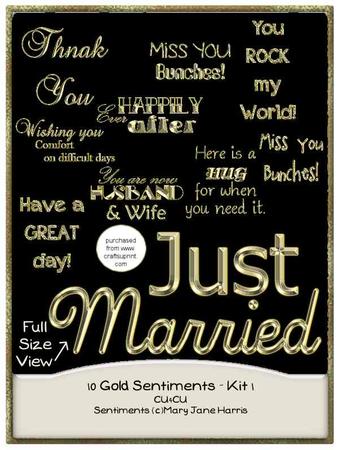 10 Gold Sentiments - Kit 1 - Cu4cu