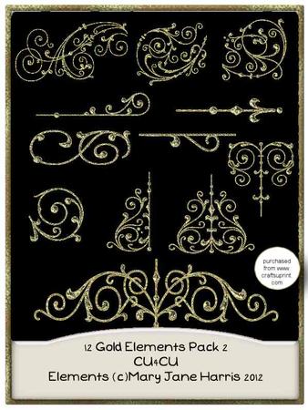 12 Gold Elements Pack 2 - Cu4cu