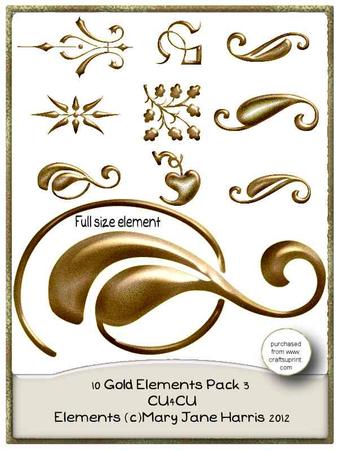 10 Gold Elements Pack 3 - Cu4cu