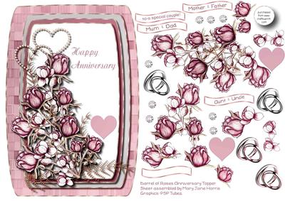 Barrel of Roses Anniversary Topper 2