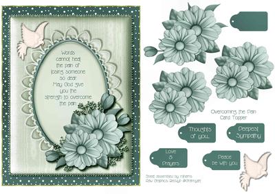 Overcomeing the Pain Card Topper