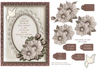 Overcomeing the Pain Card Topper 2