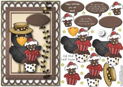 Old Bird Card Topper 2