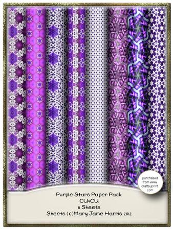 Purple Stars Paper Pack - Cu4cu