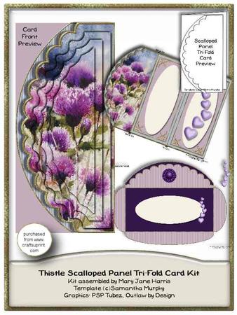 Thistle Scalloped Panel Tri-fold Card Kit
