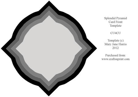 Splendid Pyramid Card Front Template - Cu4cu