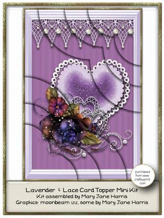 Lavender & Lace Card Topper Mini Kit