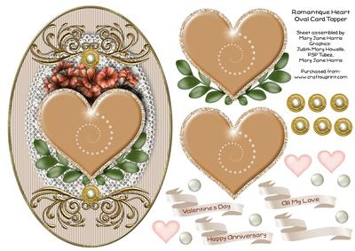 Romantique Heart Oval Card Topper 2