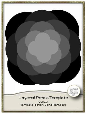 Layered Petals Stacker Template - Cu4cu