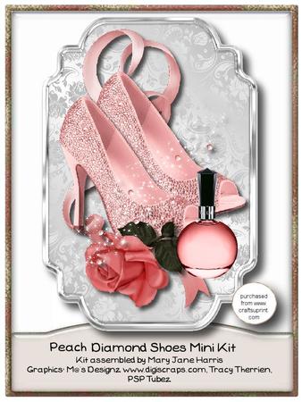 Peach Diamond Shoes Mini Kit