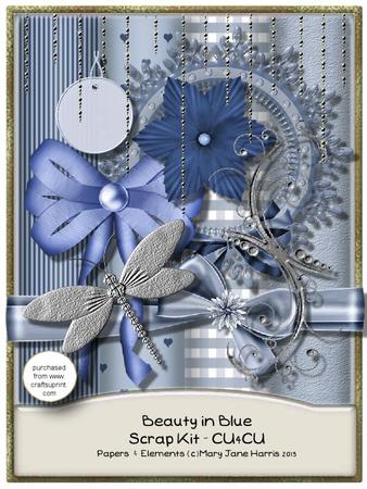 Beauty in Blue Scrap Kit - Cu4cu