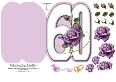 Celebrating 60 Years Shaped Card 4