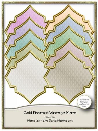 Gold Framed Vintage Mats - Cu4cu