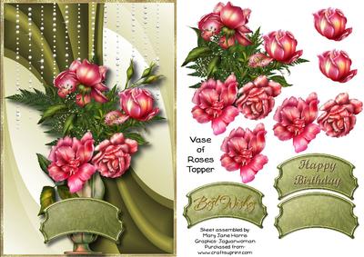 Vase of Roses Topper