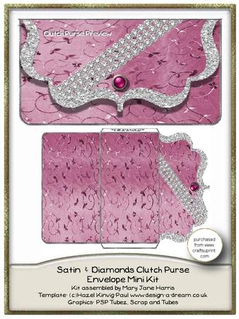 Satin & Diamonds Clutch Purse Mini Kit 1