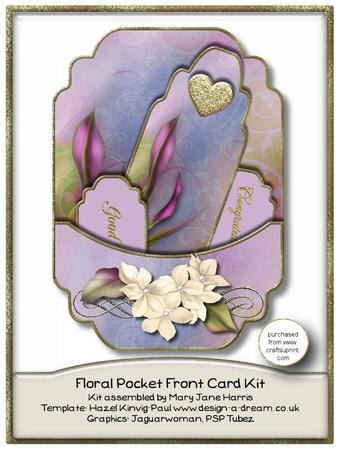 Floral Pocket Front Card Kit 2