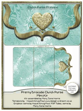Pretty Brocade Clutch Purse Mini Kit 2