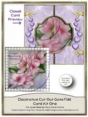 Decorative Cut-out Gate Fold Card Kit 1