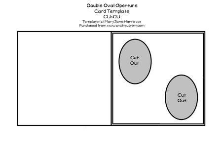 Double Oval Aperture Card Template - Cu4cu