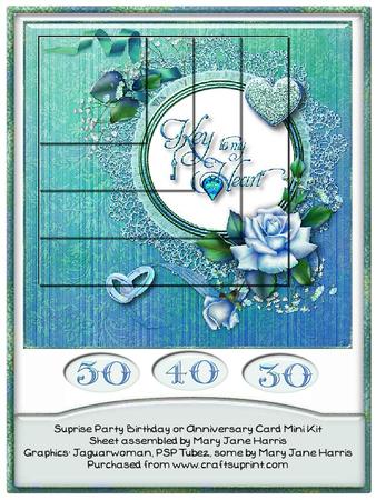 Surprise Party Birthday/anniversary Card Mini Kit 2