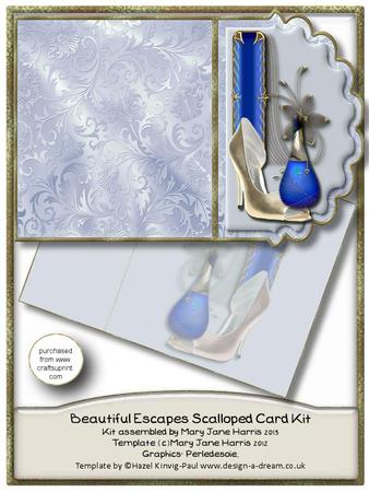 Beautiful Escapes Scalloped Card Kit 2