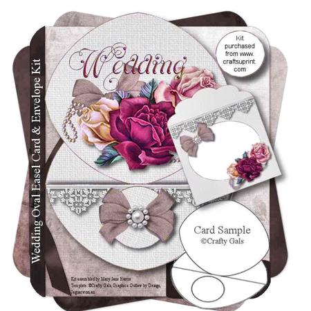 Spring Love Oval Easel Card & Envelope Kit