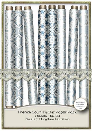 French Country Chic Paper Pack - Cu4cu