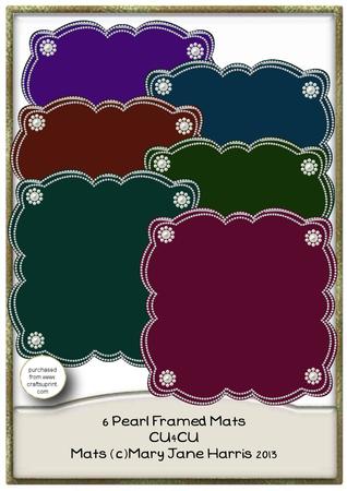 6 Pearl Framed Mats - Cu4cu