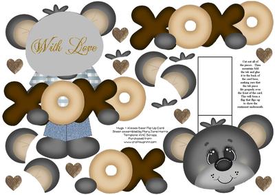 Hugs & Kisses Bear Flip-up Card 2