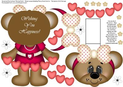 Suprise Party Bear Flip-up Card 2