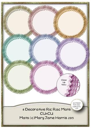 8 Decorative Ric-rac Mats - Cu4cu