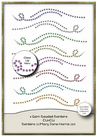 8 Gem Beaded Borders - Cu4cu