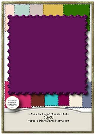 12 Metallic Edged Dazzle Mats - Cu4cu