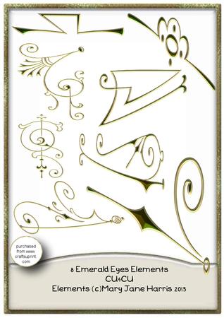 8 Emerald Eyes Elements - Cu4cu