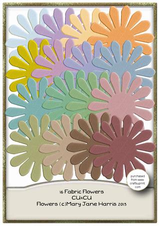 16 Fabric Flowers - Cu4cu