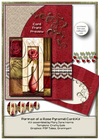 Portrait of a Rose Pyramid Card Kit