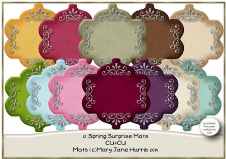 12 Spring Surprise Decorative Mats - Cu4cu