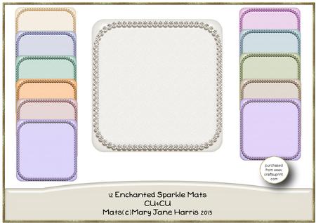 12 Enchanted Sparkle Mats - Cu4cu