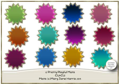 12 Pretty Playful Ornamental Mats - Cu4cu