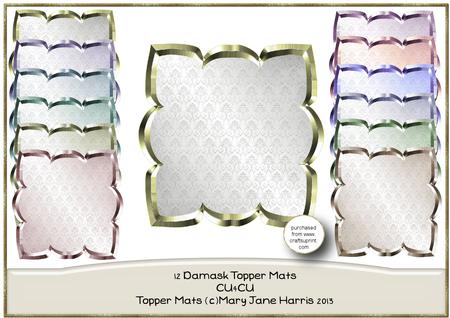 12 Damask Topper Mats - Cu4cu
