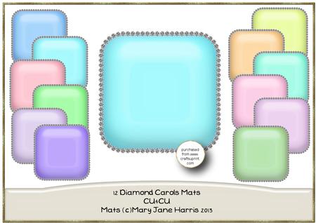 12 Diamond Carols Topper Mats - Cu4cu