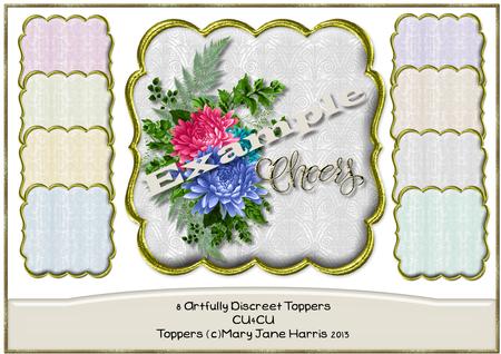 8 Artfully Discreet Toppers - Cu4cu
