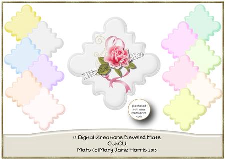 12 Digital Kreations Mats with Beveled Edges - Cu4cu