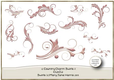 12 Country Charm Swirls 2 - Cu4cu