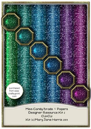 Miss Candy Brads & Matching Papers 2 - Cu4cu